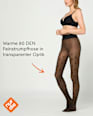 Strumpfhose mit Polka Dots warm & transparent strapazierfähig schwarz Gr. 38/40, 80 DEN nur die
