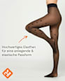 Strumpfhose mit Polka Dots warm & transparent strapazierfähig schwarz Gr. 38/40, 80 DEN nur die