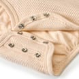 Wickelbody Langarm mit Mitwachsfunktion, beige, Gr. 62/68 ALANA