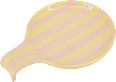 Löffelablage aus Steingut, gestreift gelb/rosa  Soapland