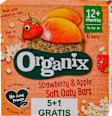 Organske ovsene mekane štanglice - jagoda i jabuka, od 12. meseci, 6x23g Organix
