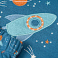 Schlafanzug mit Weltraum-Muster, blau & orange, Gr. 122/128 ALANA
