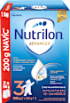 pokračovací mléčná kojenecká výživa 3 Advanced 12m+, 3 x 1 000 g Nutrilon