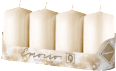 adventní svíčka válec 50x90mm krémová Emocio
