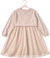 Strickkleid mit Tüllrock, beige, Gr. 110 ALANA