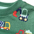 Sweatshirt mit Baustellen-Muster, grün, Gr. 92 ALANA