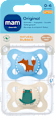 Schnuller Original Kautschuk, blau/creme, 0-6 Monate  mam