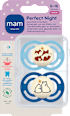 Schnuller Perfect Night Silikon, blau, 6-16 Monate mam