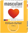 Ribben + Dotted prezervativ Masculan