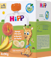 Quetschie Mango, Pfirsich in Banane mit Hafer ab dem 6. Monat (4x90 g) HiPP