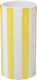 Vase aus Steingut, gestreift, weiß/gelb (21x10,5 cm) dm home