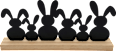 Metallaufsteller, Hasenreihe, schwarz-natur Dekorieren & Einrichten