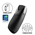 Men Vibration vibrator pentru penis cu aplicație, negru, 17,1 cm Satisfyer