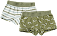 Boxershorts mit Dino-Muster & Streifen, grün, Gr. 86/92 ALANA