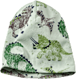 Mütze Pro Climate mit Dino-Muster, grün, Gr. 52/53 ALANA