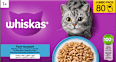 Nassfutter Katze Fisch Auswahl in Gelee, Jumbopack (80x85 g) Whiskas