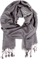 Pashmina šal od viskoze - tamnosivi PURSET