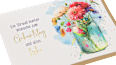 Grußkarte Geburtstag Blumenvase CACTUS