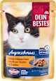 Nassfutter Katze reich an Huhn, feine Häpppchen in Gelee, Augenschmaus Dein Bestes