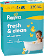 Feuchttücher Fresh & Clean (4x80 St) Pampers