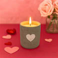 Kerze in Betontopf "Herz"  Dekorieren & Einrichten