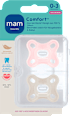 Schnuller Comfort Silikon pink/grau 0-3 Monate mam