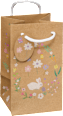 Geschenktasche veredelt Kranz/Hase, mini, hoch Profissimo