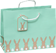 Geschenktasche Hasen/Möhren, midi, quer Profissimo