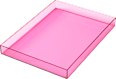 Tablett aus Acryl, pink (22x30x3 cm) dm home