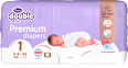 Pelene za novorođenčad Double Care Premium + vlažne maramice, vel. 1 (od 2 do 5 kg) Violeta
