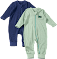 Schlafanzüge mit Dinosaurier-Motiv, grün + blau, Gr. 62/68 ALANA