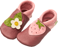 Lederschuhe mit Erdbeer- und Blumen-Applikation, pink, Gr. 20/21 ALANA