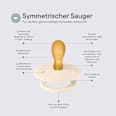 Schnuller Color Latex, symmetrisch, ivory/grün Gr. 1, 0-6 Monate BIBS