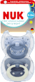 Schnuller First Choice Classic Day & Night Silikon, blau, 0-6 Monate NUK