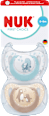 Schnuller First Choice Silikon, blau/creme, 0-6 Monate NUK
