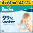 Feuchttücher 99 % water (4x60 St) Pampers