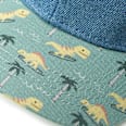 Basecap aus Denim mit Dino-Muster, blau + grün, Gr. 52/53 PUSBLU