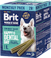 Dentálne tyčinky Premium By Nature Semi-Moist Snacks Happy Dental day veľkosť L Brit