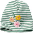 Beanie mit Blumen-Applikation, grün, Gr. 52/53 ALANA