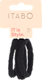 Rebraste gumice za kosu – crne ITABO