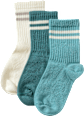 Socken mit Streifen-Muster, blau + beige, Gr. 29/31 ALANA