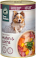Nassfutter Hund mit Huhn, Lachs, Rind & Kürbis Pure Nature