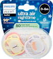 Éjszakai nyugtató cumi, Ultra air, újszülött kortól, kislányoknak PHILIPS AVENT