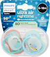 Éjszakai nyugtató cumi, Ultra air, 6 hónapos kortól, kisfiúknak PHILIPS AVENT