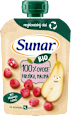 BIO příkrm v sáčku 100% ovoce hruška, malina Sunar