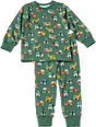 Schlafanzug Pro Climate mit Baustellen-Muster, grün, Gr. 122/128 ALANA