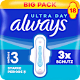Ultra-Binden Day Long Plus 3 mit Flügeln, Big Pack always
