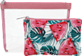 Kosmetiktaschen-Set transparent und floral  manòu