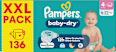 Windeln Gr. 4 (9-14 kg) XXL Pack Pampers baby-dry