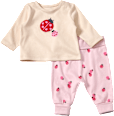 Set mit Langarmshirt & Hose mit Mitwachsfunktion, rosa & beige, Gr. 68 ALANA